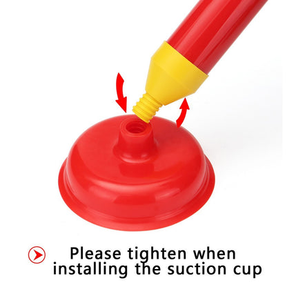 READY STOCK! Multi Drain Buster Plunger Powerful Sink Toilet Clog Sucker w/ 2 Suckers Red 马桶强力疏通器