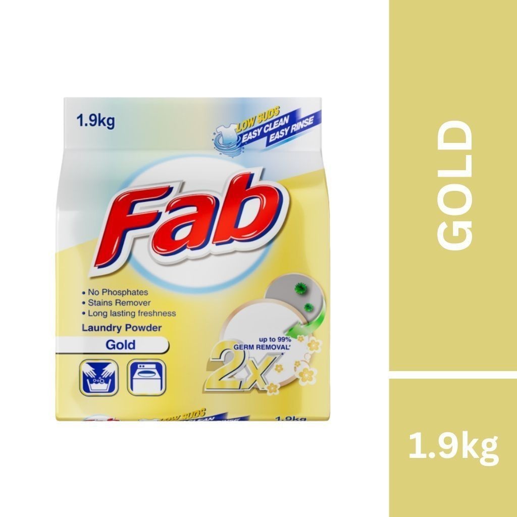 READY STOCK!!! FAB Detergent Laundry Powder (1.9kg/2kg) 1 Box Of 5 Pack