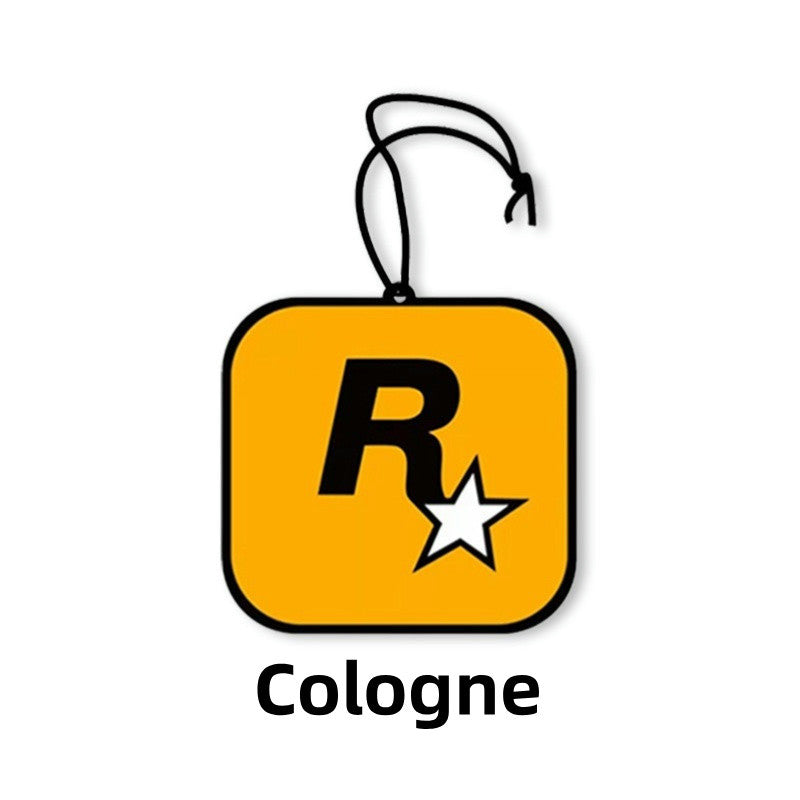 READY STOCK!!! Car Air Freshener Hanging Card | Trendy Car Interior Fragrance Pendant R-Star 潮流汽车香片R星挂饰