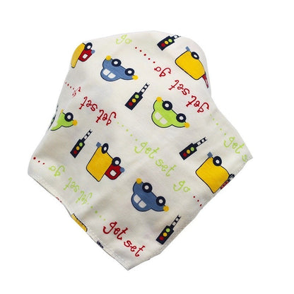 READY STOCK!!!Baby Kids Triangle Towel Baby Cotton Toddler Towel Baby Bib With Button Bibik Bayi 343