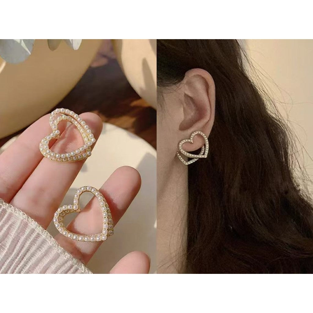 【Ready Stock】 Korean Fashion Women Earring Sliver 925 Needle Elegant Fashion Pearl Drop Earrings-ERB 韩版时尚 925银针珍珠耳环