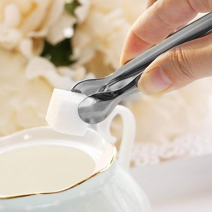 READY STOCK  Stainless Steel Mini Ice Tongs Multifunctional Tea Set Food Serving Tools Bar Kitchen Utensils 不锈钢迷你冰钳