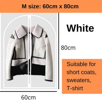READY STOCK! Clothes Dust Cover Garment Bag Plastic Clothes Blazer Bag suit coat cloth cover 衣物防尘罩