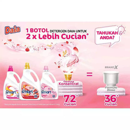 【READY STOCK】Daia Smart All-In Softergent Liquid Detergent 3.6kg 1 Box of 4 Bottle