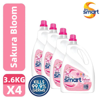 【READY STOCK】Daia Smart All-In Softergent Liquid Detergent 3.6kg 1 Box of 4 Bottle