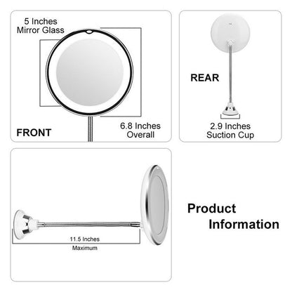 READY STOCK!!! Suction Cup Makeup Mirror with LED Light | Portable & Brightness Adjustable Makeup Mirror 吸盘式化妆镜 带LED补光灯