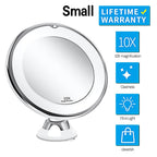 READY STOCK!!! Suction Cup Makeup Mirror with LED Light | Portable & Brightness Adjustable Makeup Mirror 吸盘式化妆镜 带LED补光灯