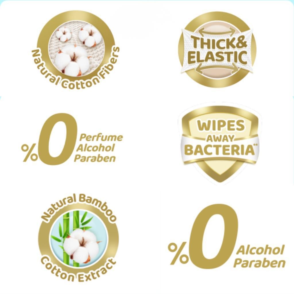READY STOCK!!! Molfix Natural Baby Wet Wipes | Gentle & Safe Baby Wipes | Alcohol-Free Hypoallergenic Wet Tissue 天然婴儿湿巾