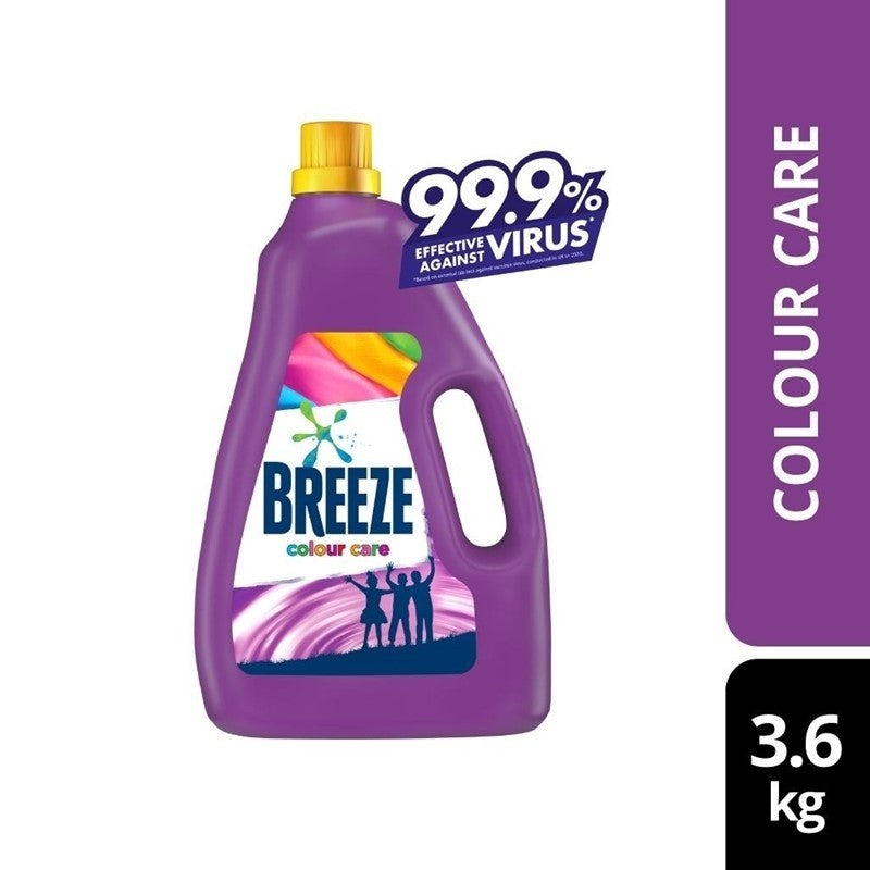 BREEZE Detergent Liquid 3.6kg | Fragrance of Comfort Power Clean | Professional Colour Care & 99.9% Stain Removal 3.6kg 大容量洗衣液 强力去渍 护色