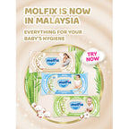 MOLFIX NATURAL | 天然婴儿湿巾：无酒精、防过敏、弱酸性 | 新生儿手口通用 Gentle & Safe Baby Wet Wipes | Alcohol-Free & Hypoallergenic Formula