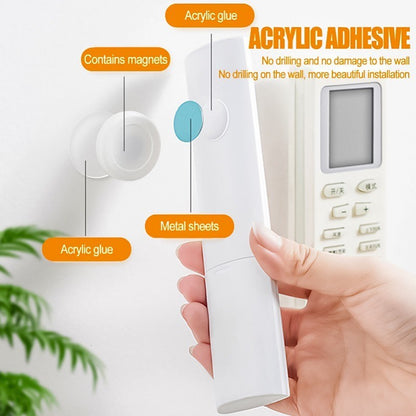 【READY STOCK】No-Drill Magnetic Remote Control Holder | Strong Adhesive Wall Mount Storage 免打孔遥控器磁吸贴