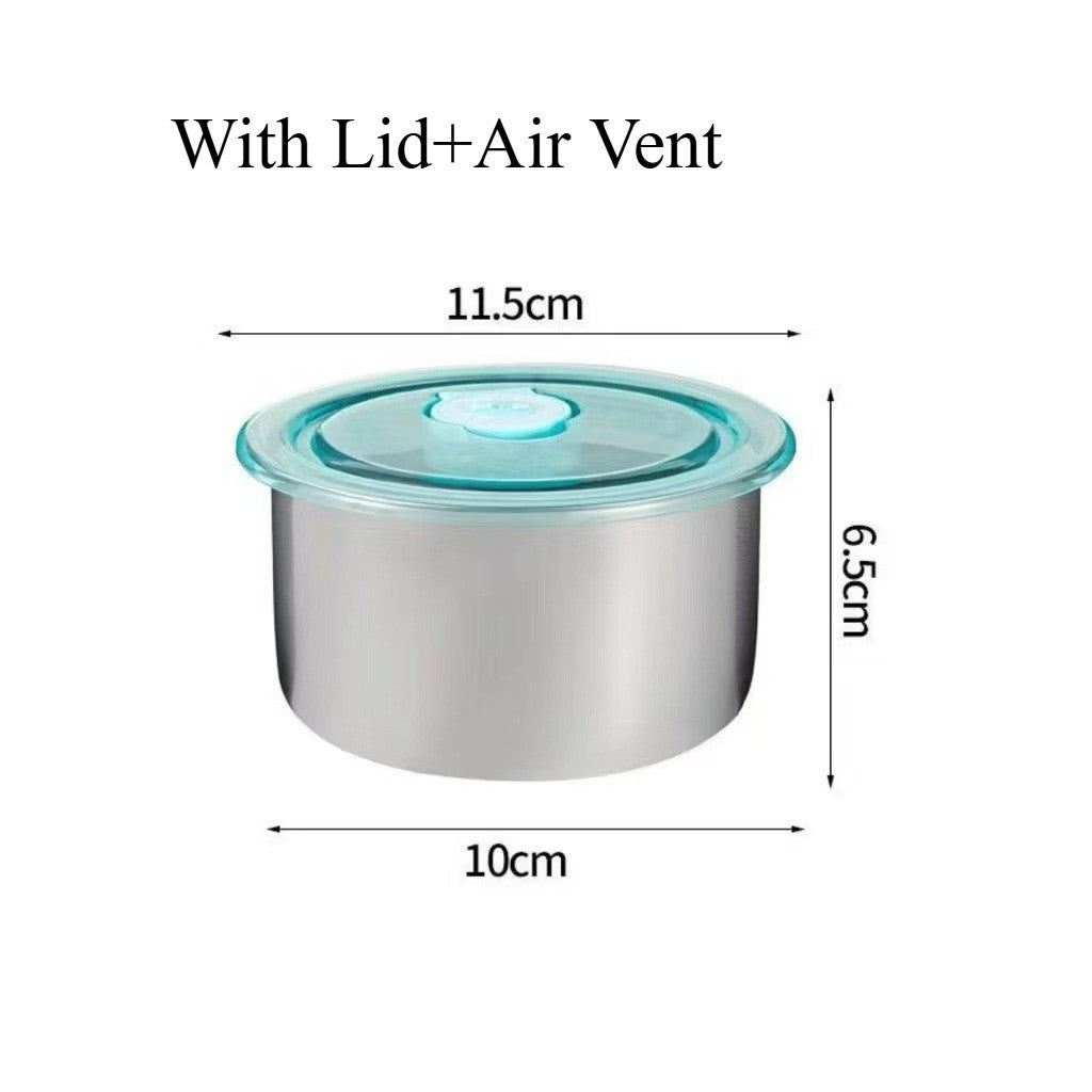 【READY STOCK】Stainless Steel Storage Box | Bekas Simpan Makanan 304 Organizer Crisper Fresh-Keeping with Lid Seal 保鲜收纳盒