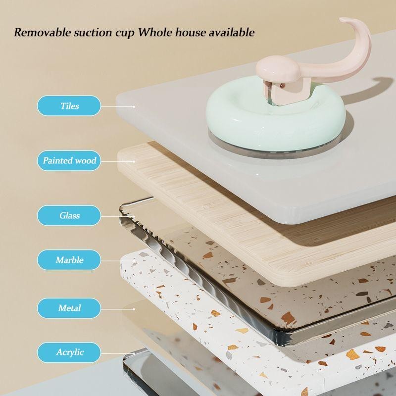 【READY STOCK】Dopamine Suction Hook | Colorful Strong Adhesive Hook | No-Drill Removable Bathroom & Kitchen Hook 多巴胺吸盘挂钩