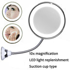 READY STOCK!!! Suction Cup Makeup Mirror with LED Light | Portable & Brightness Adjustable Makeup Mirror 吸盘式化妆镜 带LED补光灯