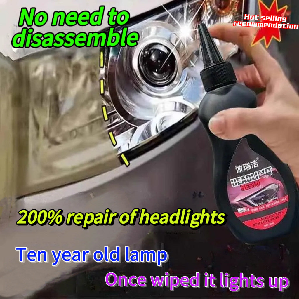 READY STOCK!!! Car Headlight Repair Lotion | Powerful Headlamp Cleaner & Restoration Polishing Cream 汽车大灯修复乳