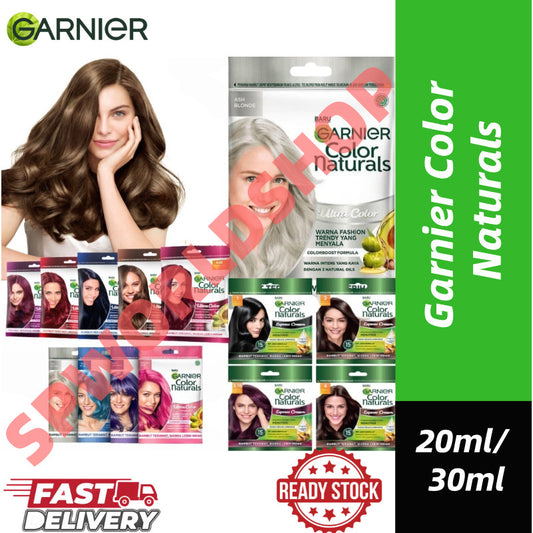 READY STOCK!!! Garnier Color Naturals | Long-Lasting Nourishing Cream Hair Color with Natural Oils | Grey Coverage