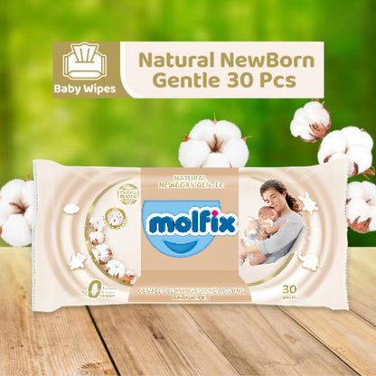 READY STOCK!!! Molfix Natural Baby Wet Wipes | Gentle & Safe Baby Wipes | Alcohol-Free Hypoallergenic Wet Tissue 天然婴儿湿巾