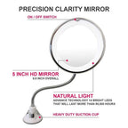 READY STOCK!!! Suction Cup Makeup Mirror with LED Light | Portable & Brightness Adjustable Makeup Mirror 吸盘式化妆镜 带LED补光灯