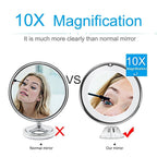 READY STOCK!!! Suction Cup Makeup Mirror with LED Light | Portable & Brightness Adjustable Makeup Mirror 吸盘式化妆镜 带LED补光灯