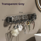 【READY STOCK】Wall-Mounted Rotating Suction Cup Hook | No-Drill Multi-Hook Hanger for Kitchen Bathroom Storage | 强力吸盘联排挂钩