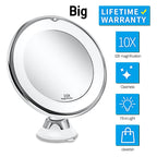 READY STOCK!!! Suction Cup Makeup Mirror with LED Light | Portable & Brightness Adjustable Makeup Mirror 吸盘式化妆镜 带LED补光灯