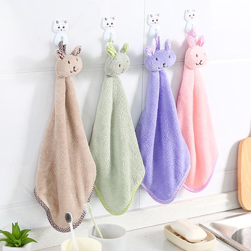 BUNNY CARE | 萌兔挂式擦手巾：加厚超吸水、速干不掉毛 | 厨卫通用 Premium Bunny Hanging Towel | High-Absorbency & Lint-Free Design