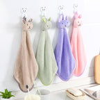 BUNNY CARE | 萌兔挂式擦手巾：加厚超吸水、速干不掉毛 | 厨卫通用 Premium Bunny Hanging Towel | High-Absorbency & Lint-Free Design