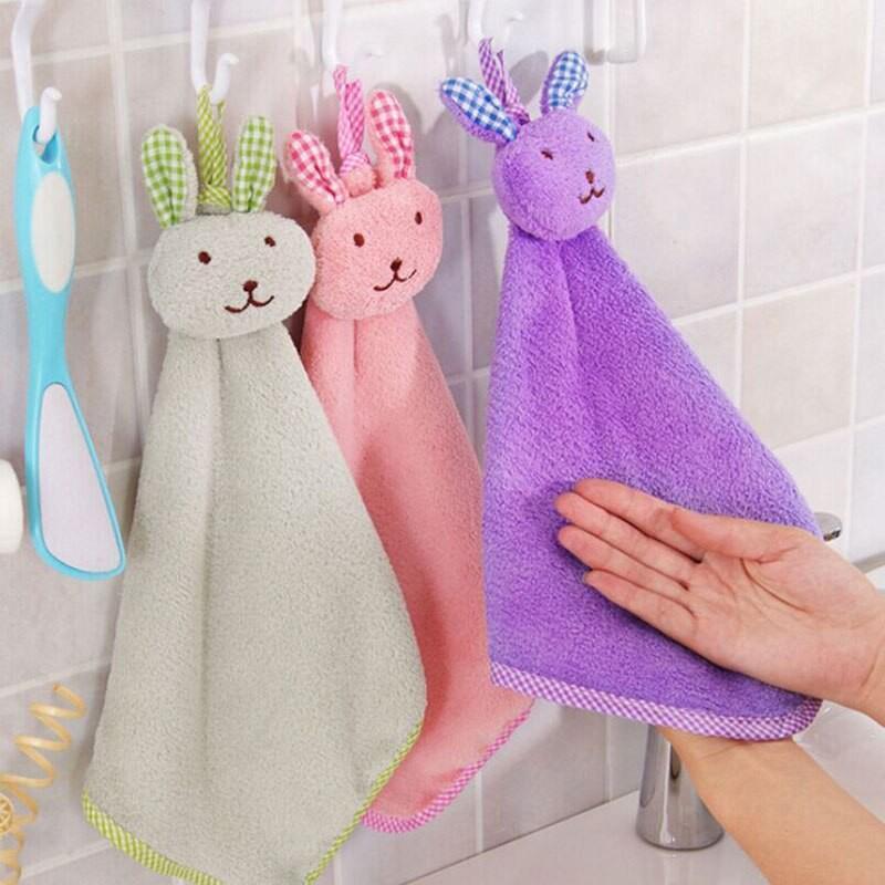 BUNNY CARE | 萌兔挂式擦手巾：加厚超吸水、速干不掉毛 | 厨卫通用 Premium Bunny Hanging Towel | High-Absorbency & Lint-Free Design