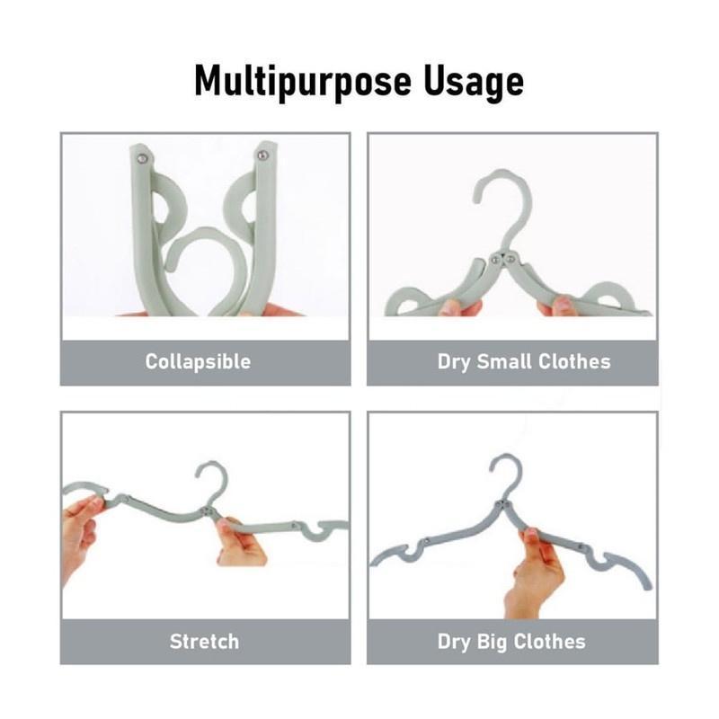 Aesthetic & Functional [TRAVEL CHIC] 行走的衣橱 | 折叠式省空间衣架：出差旅行，精致如初 Multi-Functional Folding Hanger | Lightweight & Durable Design