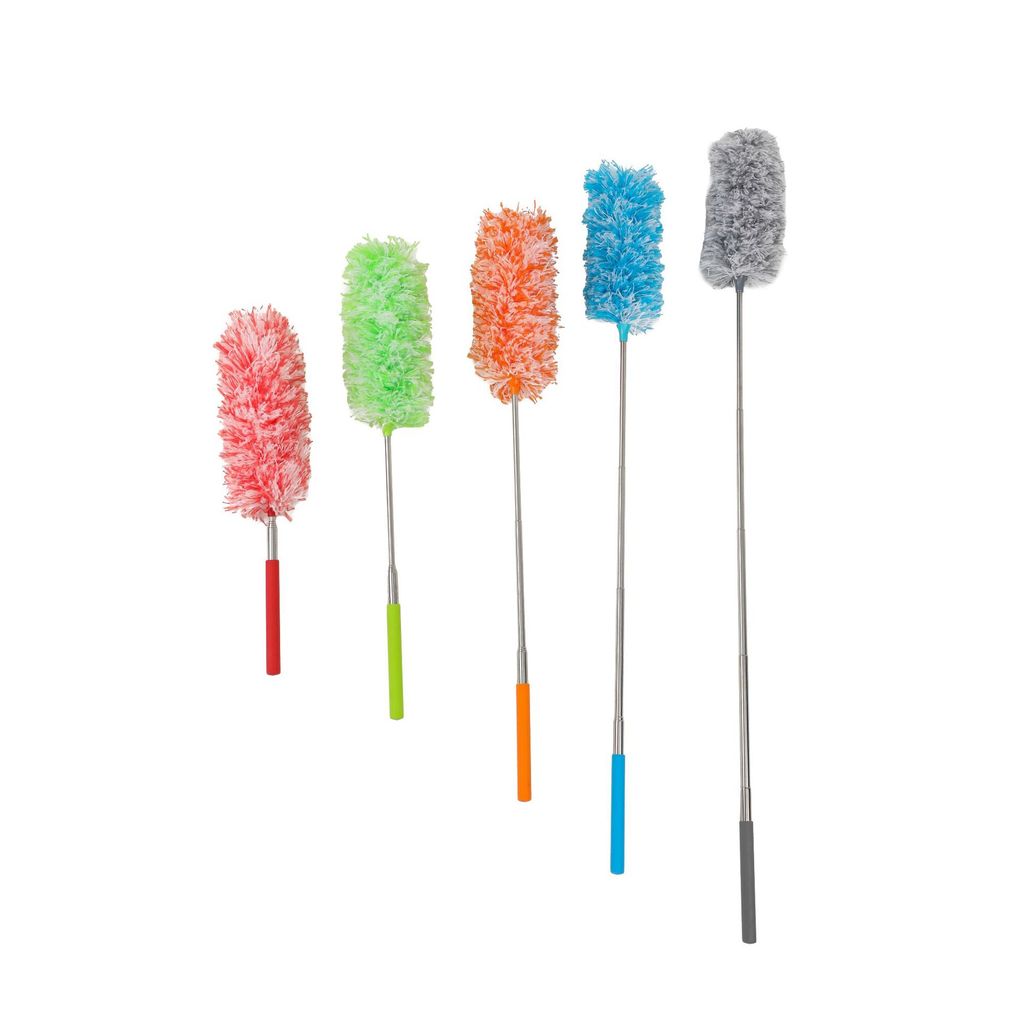 EXTENDABLE CARE | 伸缩式纤维除尘掸：超长手柄、强力吸附灰尘 | 缝隙高处通用 Professional Microfiber Duster | Long Handle & Static Dust Absorption