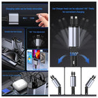 120W MAX PRO | 伸缩式超级快充：Type-C 双口输出 | 适配华为/iPhone/安卓 120W Super Fast Retractable Car Charger | Dual Port Intelligent Power