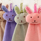 BUNNY CARE | 萌兔挂式擦手巾：加厚超吸水、速干不掉毛 | 厨卫通用 Premium Bunny Hanging Towel | High-Absorbency & Lint-Free Design