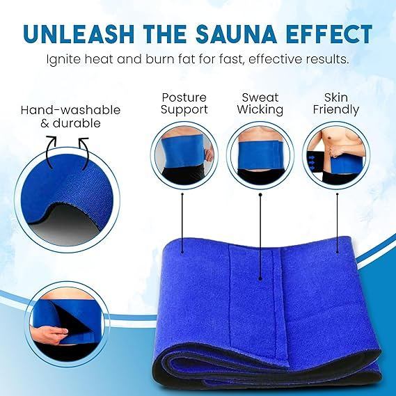 Aesthetic & Fit [SAUNA EFFECT] 燃脂黑科技 | 桑拿感速汗腰带：稳固支撑，重塑曲线 Professional Fat-Burning Belt | Lumbar Support & Slimming Fit
