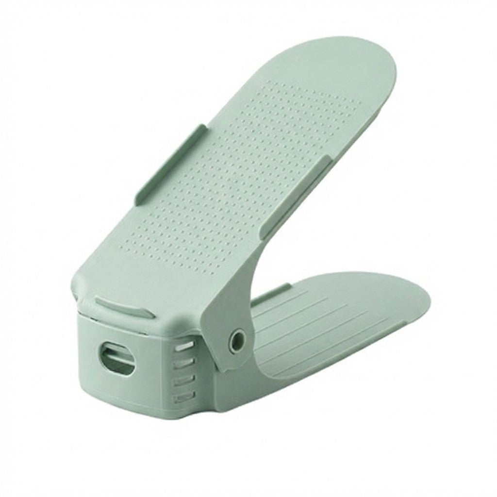 ADJUSTABLE SLOTS | 可调节分层鞋架：一站式鞋柜收纳方案 (1pcs) Non-Slip Space Saving Shoe Holder | Versatile Closet Organizer