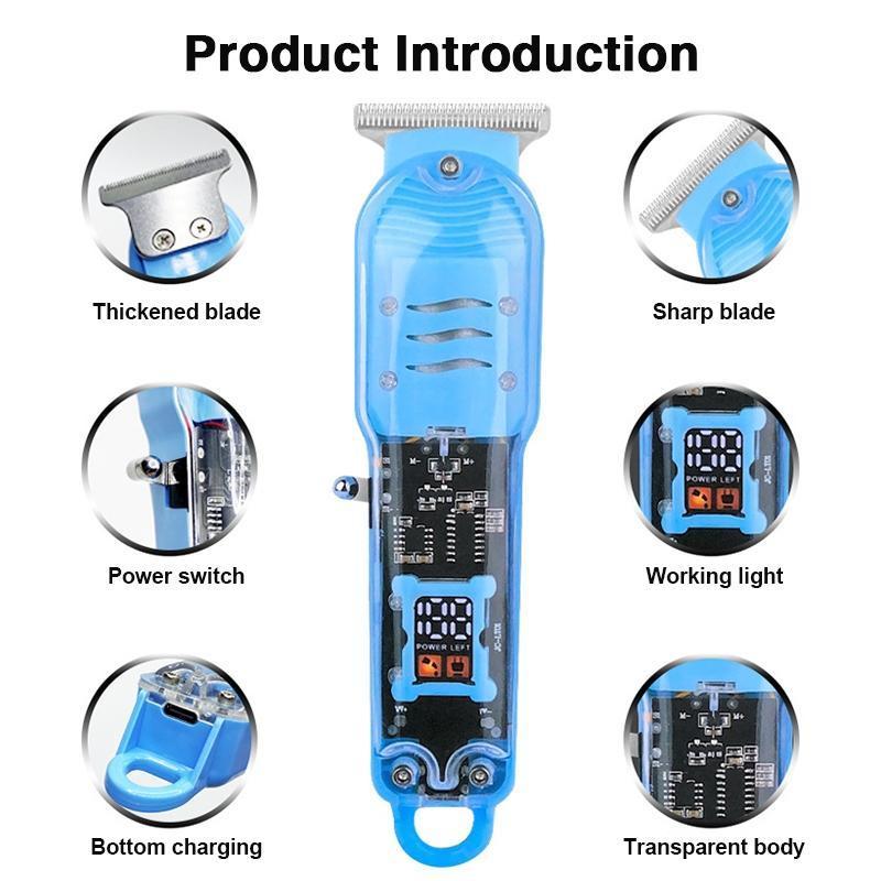 YX-999 PRO CLIPPER | 专业电动剪发器：LED 屏显 + USB 快充 | 低噪强劲动力 Professional LED Hair Clipper | High-Speed Motor & Low Noise Operation