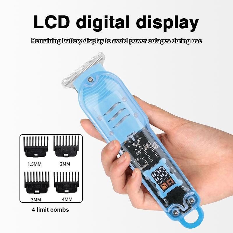 YX-999 PRO CLIPPER | 专业电动剪发器：LED 屏显 + USB 快充 | 低噪强劲动力 Professional LED Hair Clipper | High-Speed Motor & Low Noise Operation