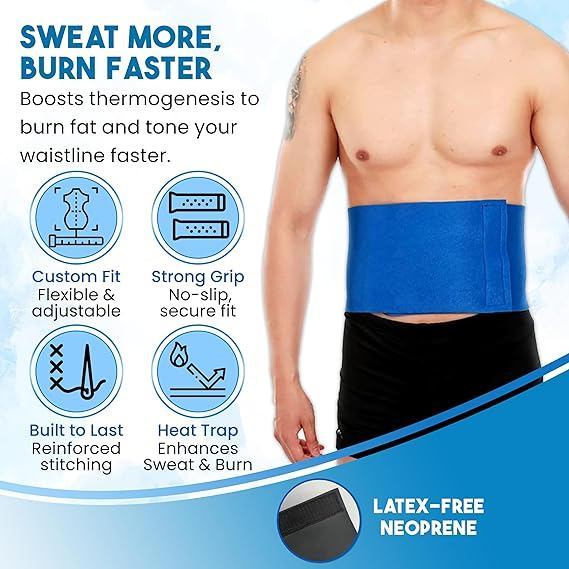 Aesthetic & Fit [SAUNA EFFECT] 燃脂黑科技 | 桑拿感速汗腰带：稳固支撑，重塑曲线 Professional Fat-Burning Belt | Lumbar Support & Slimming Fit