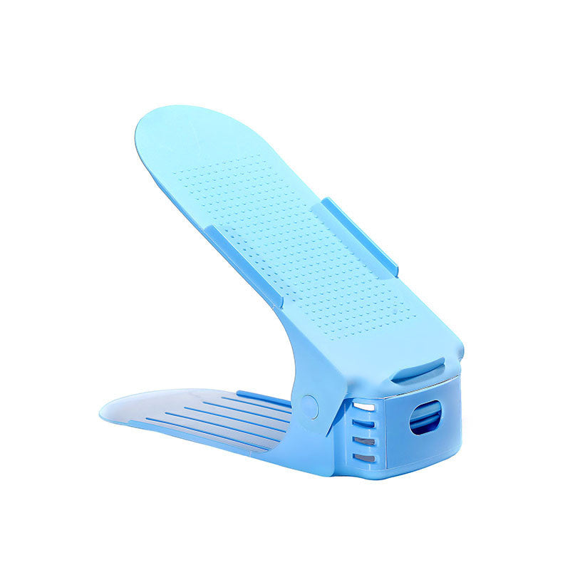 ADJUSTABLE SLOTS | 可调节分层鞋架：一站式鞋柜收纳方案 (1pcs) Non-Slip Space Saving Shoe Holder | Versatile Closet Organizer